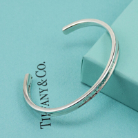 蒂芙尼TIFFANY&CO.经典1837 窄版开口手镯 925银手镯