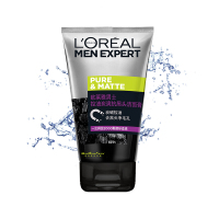 欧莱雅(L'OREAL)洗面奶 男士洗面奶 男士控油炭爽抗黑头洁面膏100ml 祛黑头,控油平衡,深层清洁