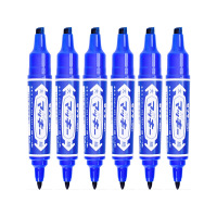 斑马(ZEBRA) 大双头记号笔/油性标记笔 MO-150 物流大头笔 签名马克笔 蓝色 10支/盒