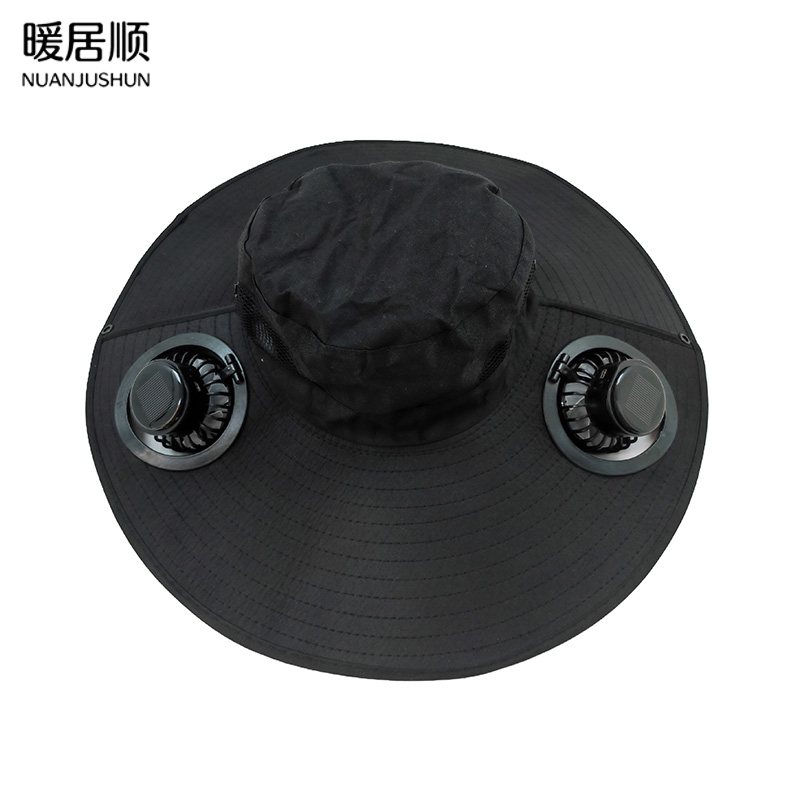 暖居顺 电池风扇太阳能充电防晒帽遮阳帽 TY032 顶高清大图