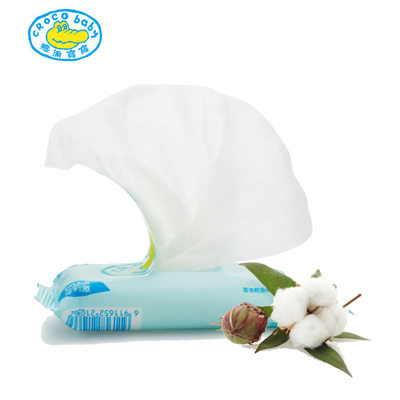 CROCO baby鳄鱼宝宝 婴儿护肤湿巾10片 母婴幼儿童随身手口屁屁护肤湿巾 不含酒精