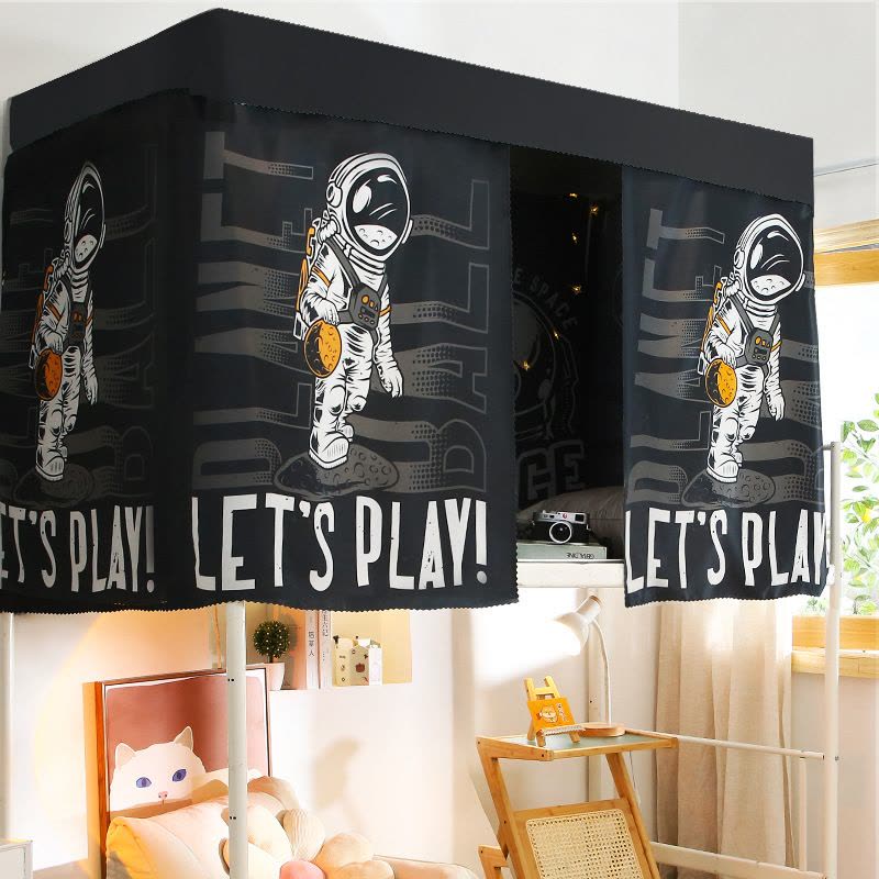 大学生加厚床帘 大学女寝室上铺下铺宿舍遮光布 简约物理遮光帘图片