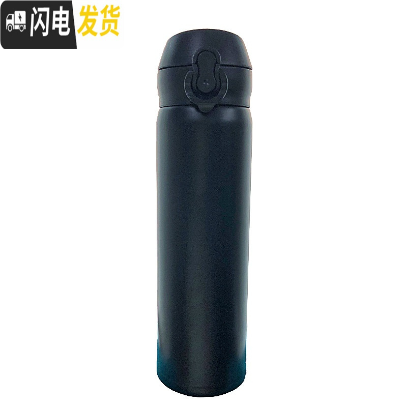 三维工匠创意简约纯色大容量不锈钢保温杯男女运动水瓶韩版可爱学生水杯子 大号白色500送杯刷+杯套