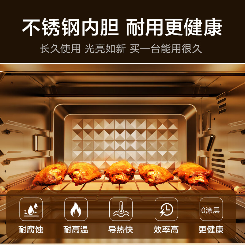 美的(Midea)家用微波炉 微烤一体机 23升大容量不锈钢内胆 900W速热变频 PC23M8 黑色高清大图