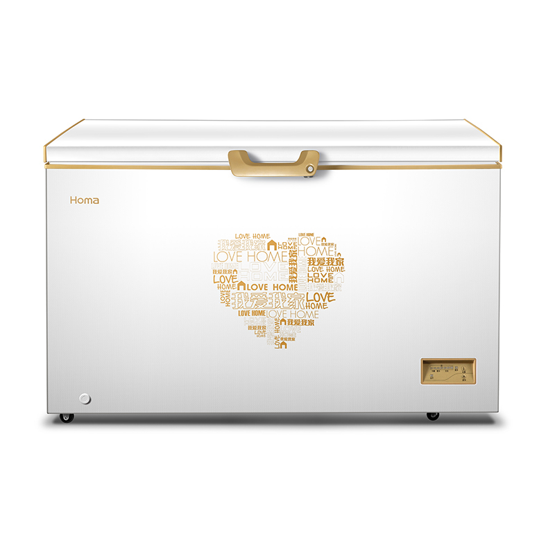 奥马(Homa) BC/BD-380EMF 380升商用冷柜冰柜家用 一级能效 电脑控温 卧式冷柜 和谐金