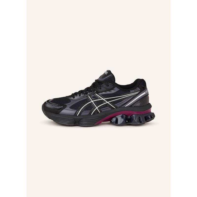 亚瑟士(ASICS)女款跑步鞋织物仿皮拼接缓震防滑运动鞋潮流休闲 sn