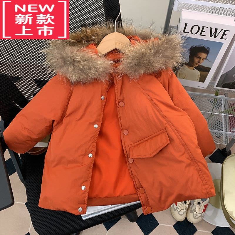 可莉允女童棉服外套冬装洋气时髦儿童夹棉加厚连帽棉衣宝宝保暖棉袄冬季图片