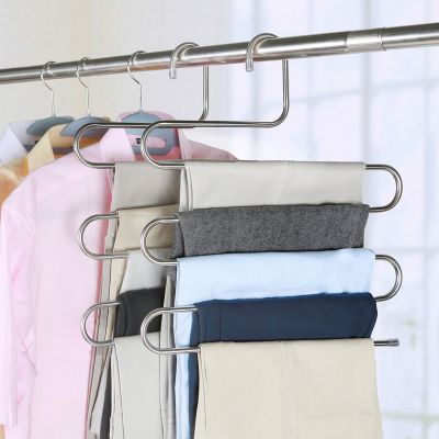 铝合金衣架无痕加粗加厚防滑批发衣挂衣服撑子成人家用衣服架衣撑 铝合金衣架双钉款[金色] *S型裤架10只金属棕褐色