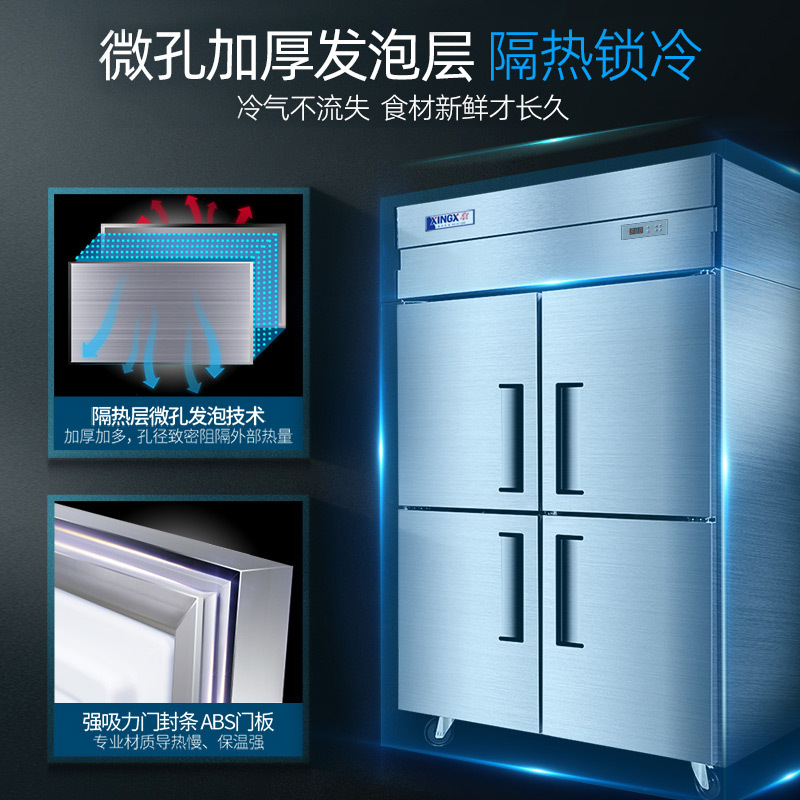 星星(XINGX)厨房冰箱商用展示柜全冷冻冰柜商用立式不锈钢餐饮店后厨BD-840E