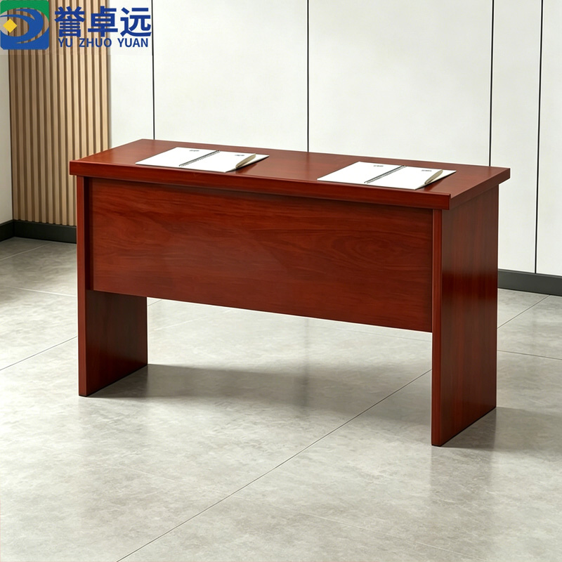 誉卓远小型会议桌长桌长条桌油漆贴木皮直腿会议桌120*40*75cm不含椅-多层实木板高清大图