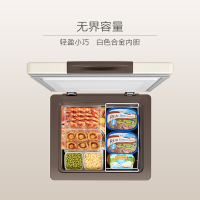 美的(Midea)143升 单温卧式冷柜家用冰柜 冷藏冷冻转换顶开门 小型迷你冷柜 节能低音 BD/BC-143KMR
