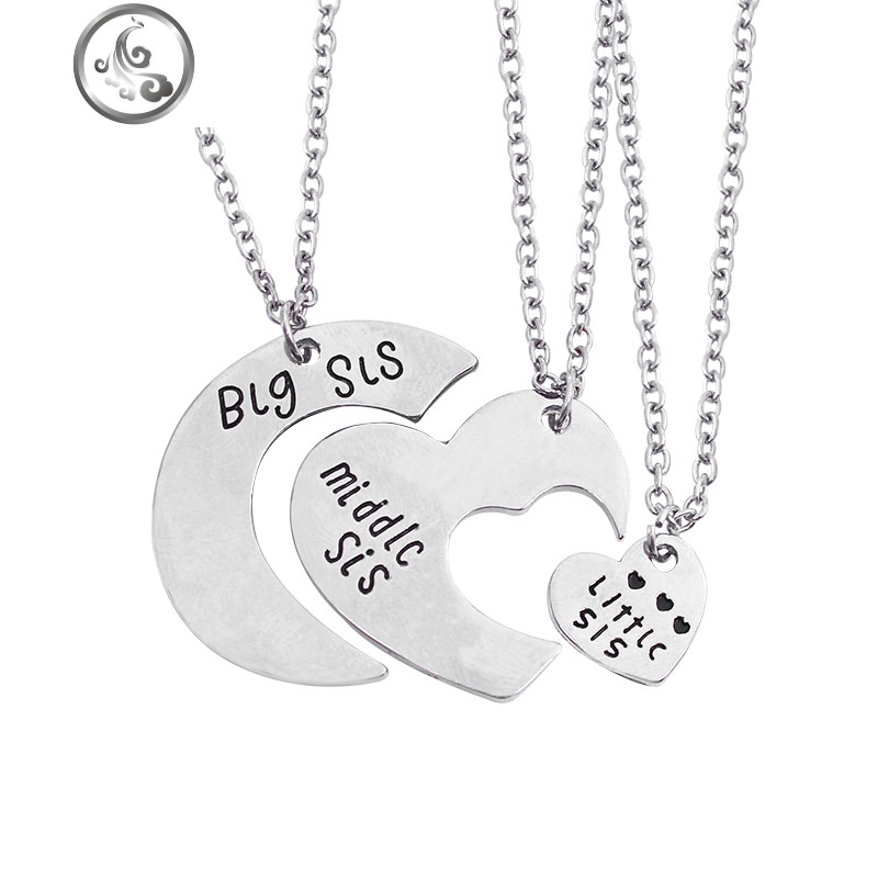 韩版闺蜜项链女三人款友谊拼接学生姐妹生日便宜圣诞锁骨链 JiMi高清大图