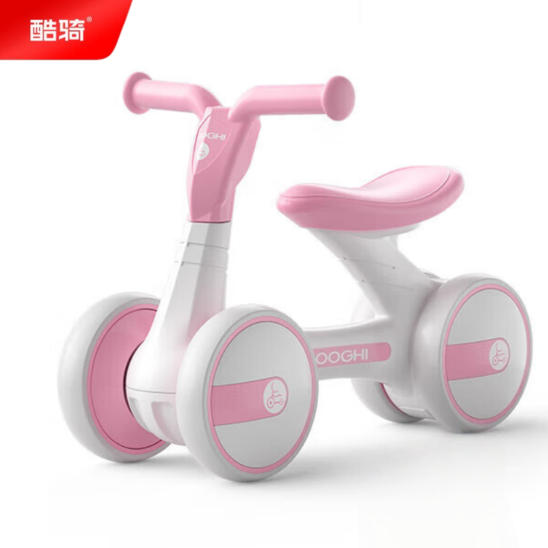 酷骑 儿童滑步车1-3岁小月龄宝宝学步车轻便环保材质耐磨 B1樱霞粉
