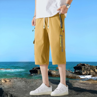 狮臣SHICHEN 2023年夏季新款男士七分裤宽松百搭男时尚休闲裤男休闲七分裤男装