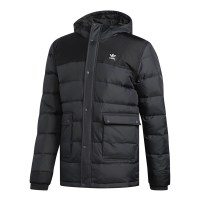 阿迪达斯(adidas) 三叶草男装冬季新款连帽保暖运动羽绒服外套DH3876
