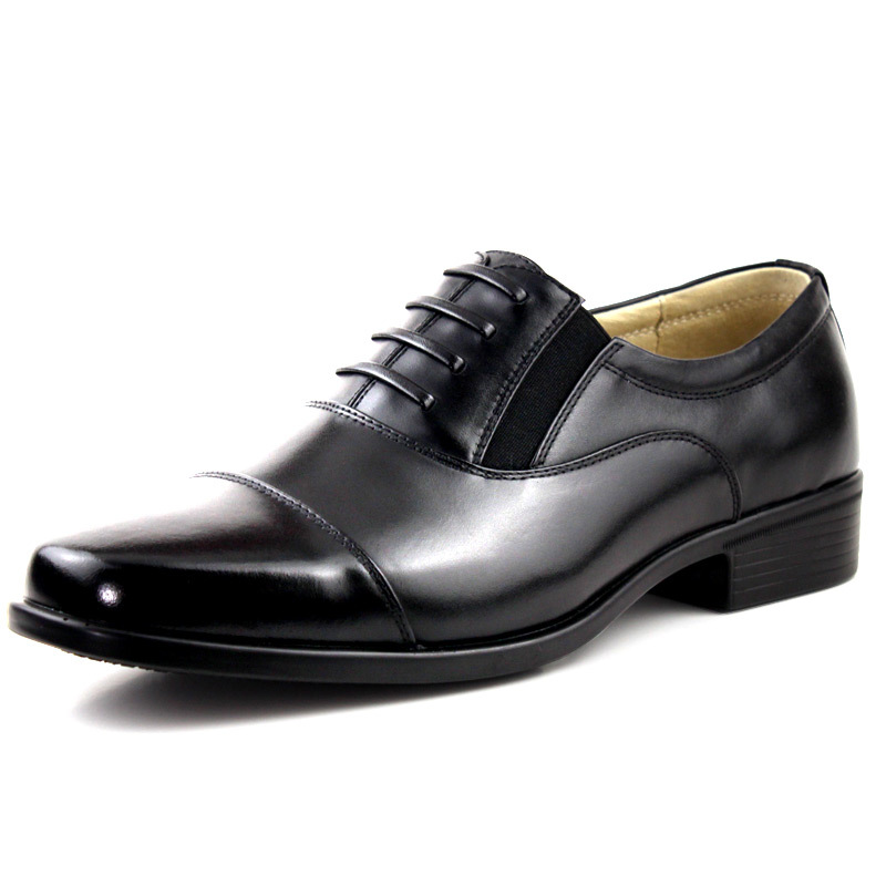 层牛皮皮鞋三接头皮鞋男制式校尉07b士官正装真皮男鞋三尖头军鞋男士