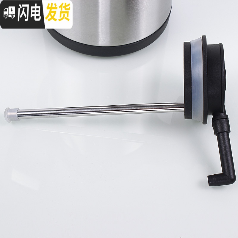 三维工匠气压式热水瓶5超大容量双层按压式水壶车载家用保温壶不锈钢暖壶 5保温水壶+木质皮革车载底座高清大图