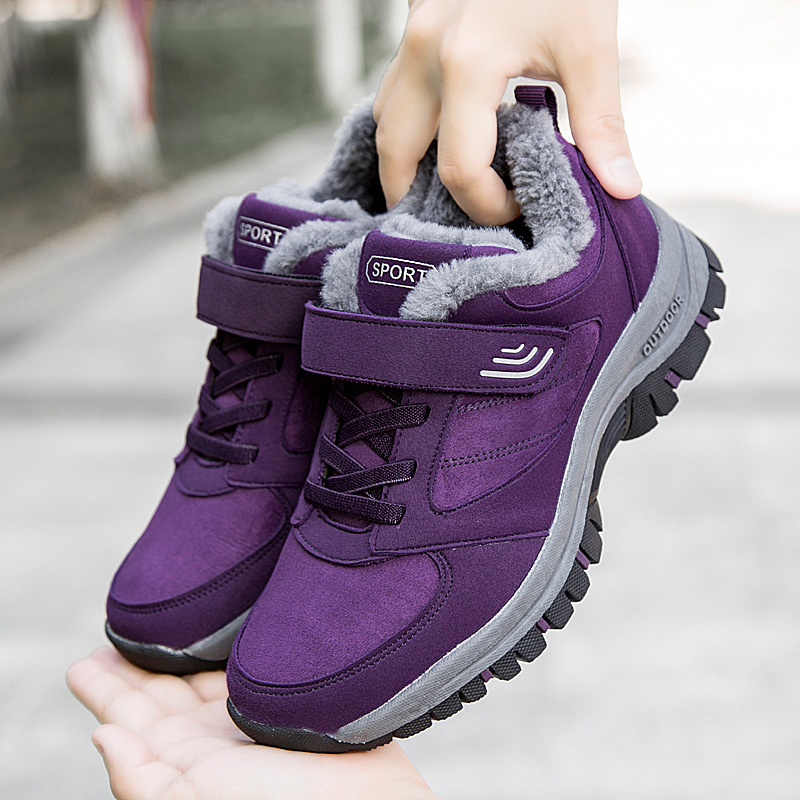 正品张凯丽正品得知足力健身体老人鞋女秋冬季妈妈加绒棉鞋防滑软底中