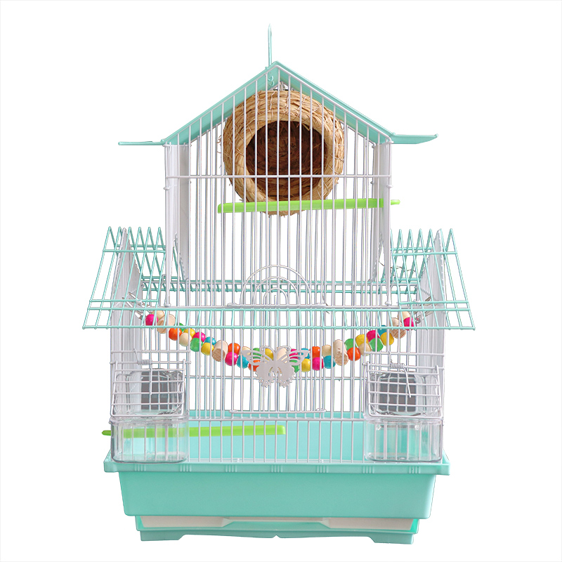 虎皮鹦鹉鸟笼子牡丹玄凤大号别墅笼子文鸟珍珠小号铁艺金属笼高清大图