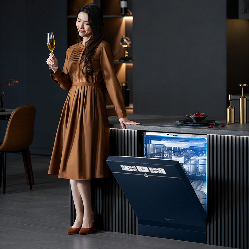 CASDON/凯度[彩屏款]凯度18Z5洗碗机全自动家用烘干消毒一体式嵌入式18套