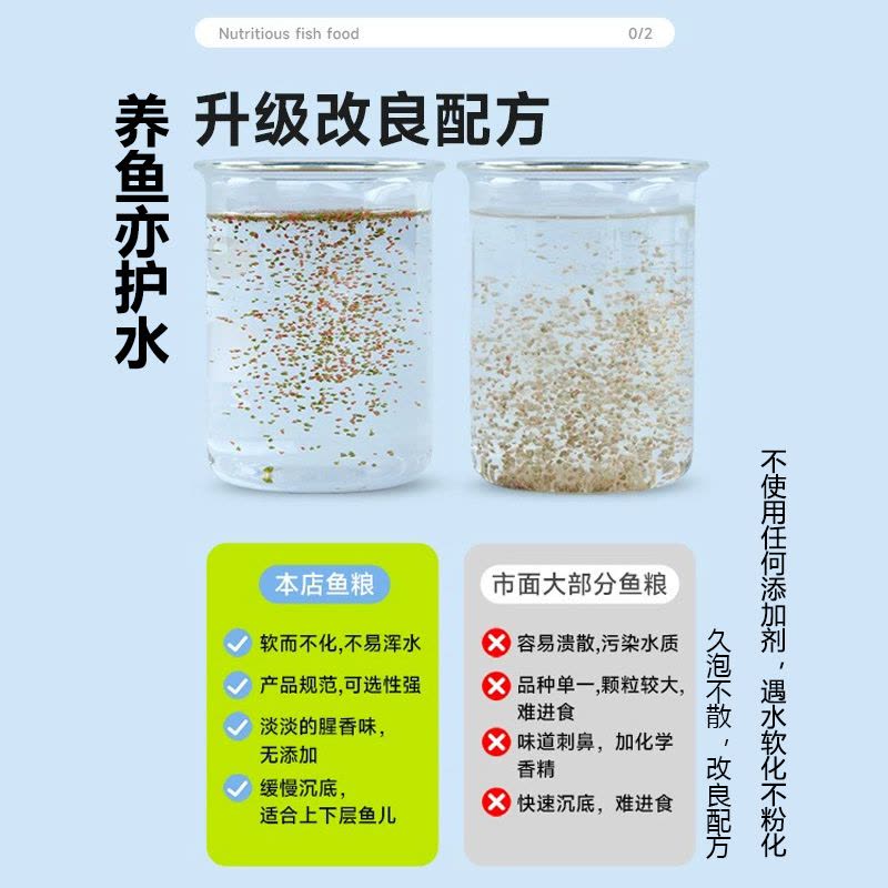 小型鱼饲料微粒鱼粮孔雀鱼饲料幼鱼小型鱼热带鱼粮观赏鱼鱼食图片