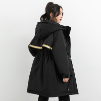 鸭鸭羽绒服女中长2020冬季新款加厚工装保暖羽绒服外套