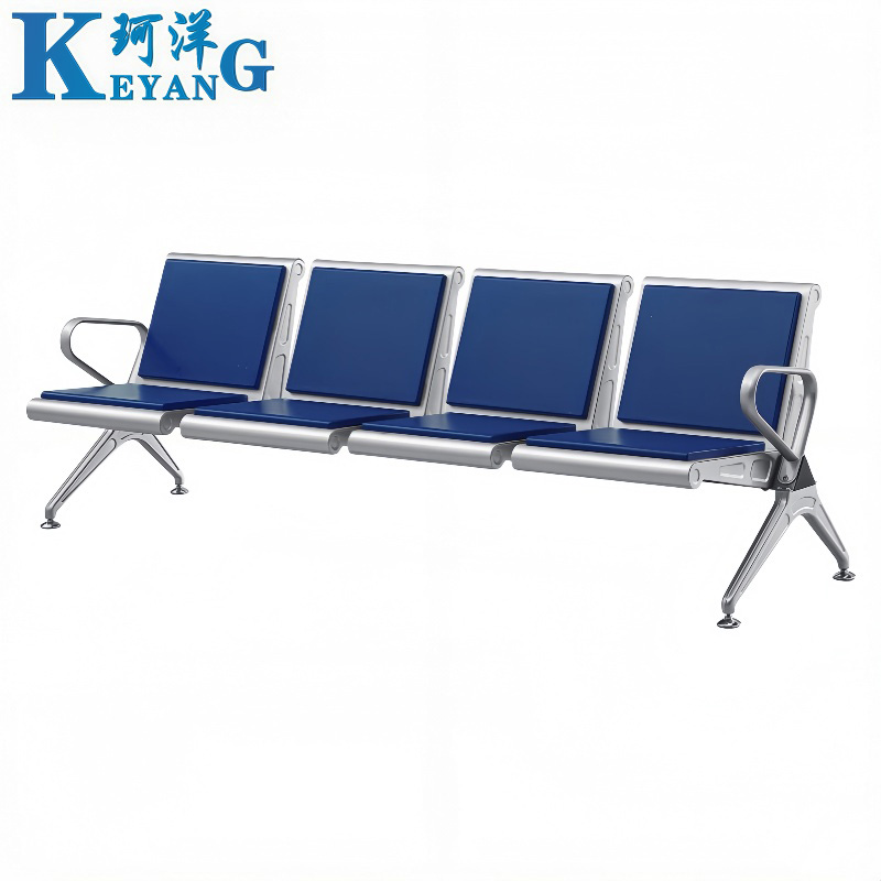 珂洋 不锈钢等候椅 四人位加垫 张高清大图