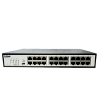 友讯（D-Link） DGS-1024S-CN 24口千兆铁壳监控桌面式交换器可上机架汇聚上联交换机
