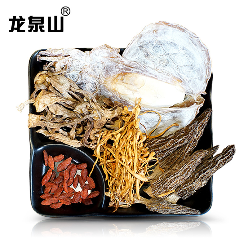 龙泉山菌菇汤75克汤料包(墨鱼鹿茸菇羊肚菌虫草枸杞)干货食材炖汤包靓汤菌菇类汤料