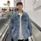 YANXU美式高街扎染水洗牛仔衣外套男欧美hiphop夹克潮牌感秋装
