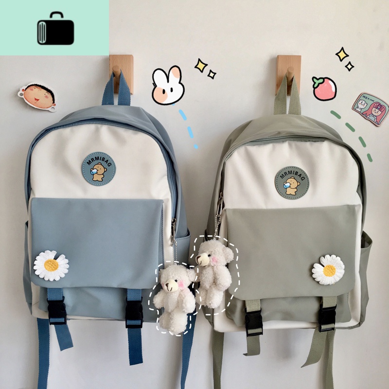 森系书包可爱软妹日系初中双肩包女韩版原宿ulzzang高中学生背包NEW LAKE高清大图