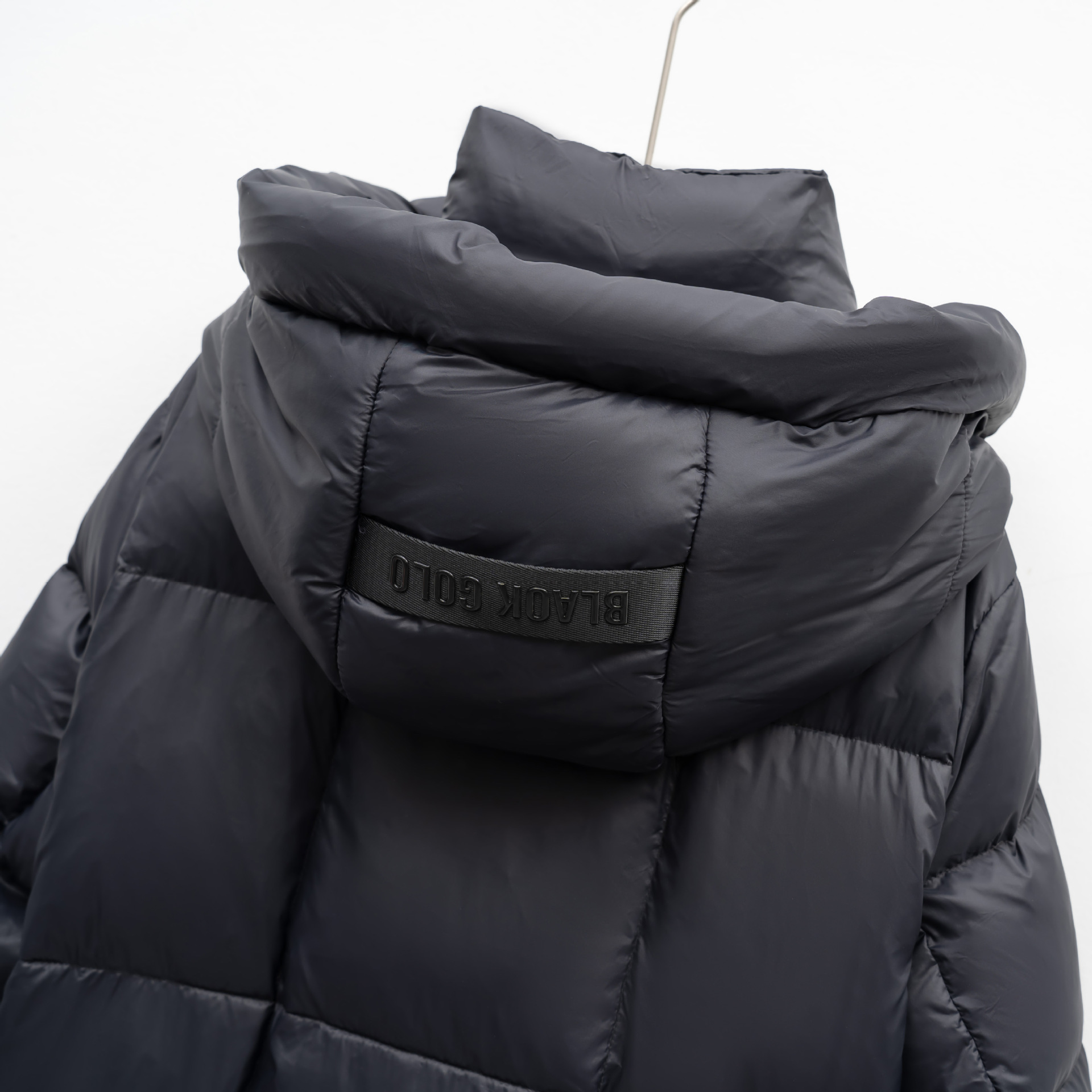 长款黑钻东北防寒羽绒服女新款黑珍珠加厚过膝情侣外套潮高清大图