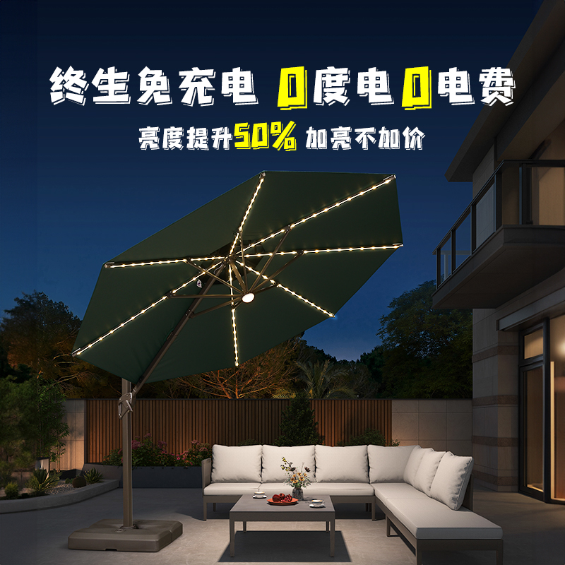 紫叶户外遮阳伞别墅罗马伞户外伞花园太阳伞庭院伞室外露台遮阳棚高清大图