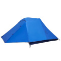 公狼户外3 4人轻量化野营硅胶帐篷 野外专业多人双层防雨露营帐篷 3-4人海底蓝