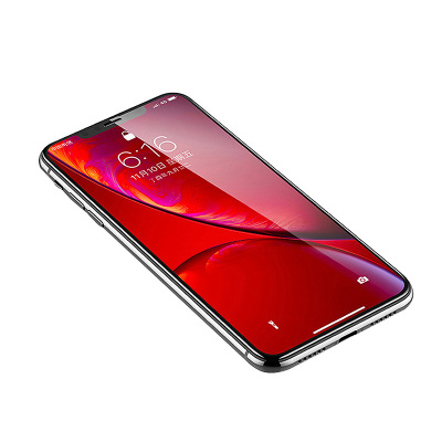 ROCK洛克 苹果iPhoneXR钢化膜6.1寸抗蓝光全屏覆盖0.23MM曲面软边全面膜防摔防指纹钢化玻璃手机贴膜