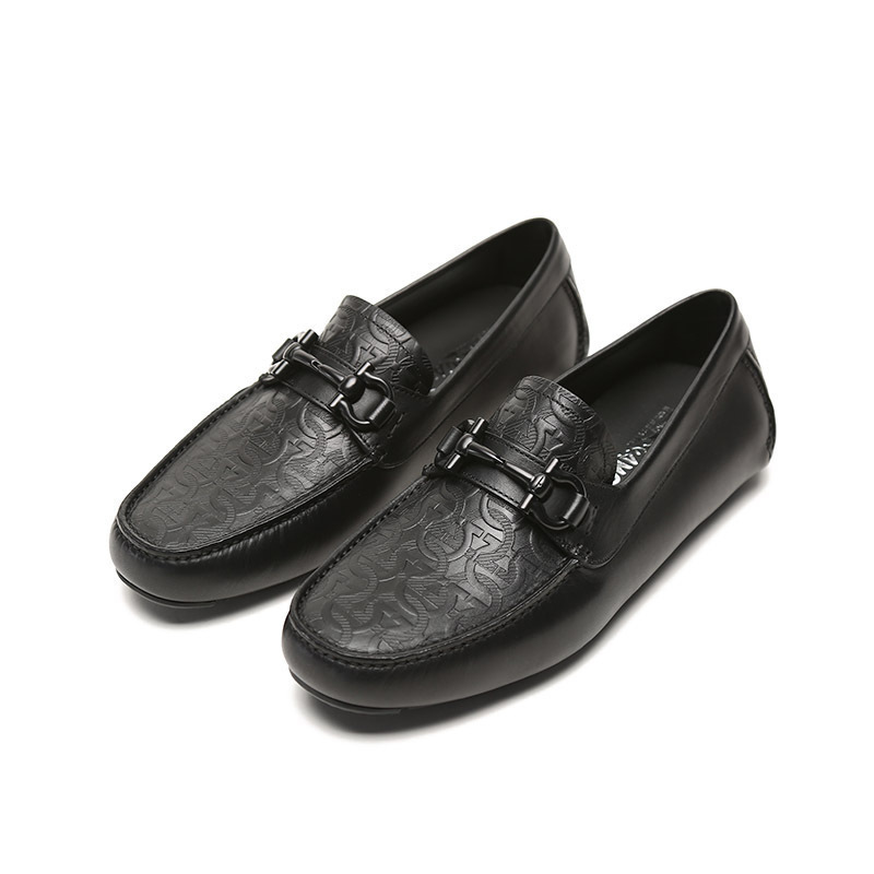 salvatoreferragamo菲拉格慕男士牛皮gancini扣饰开车莫卡辛鞋皮鞋