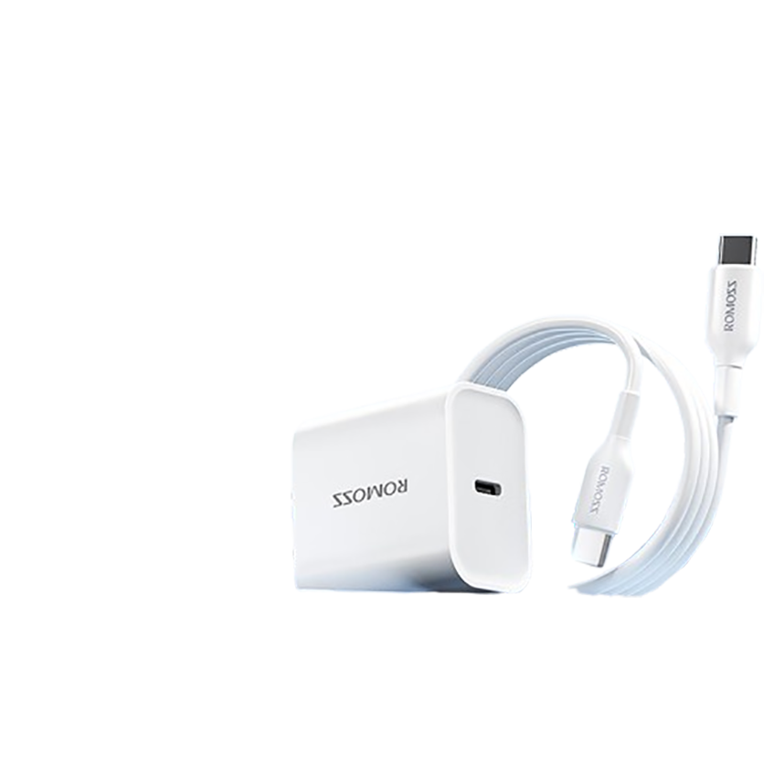 罗马仕苹果充电器iPhone16/15ProMax快充套装PD20W充电头+双头Type-C数据线适用15/16手机