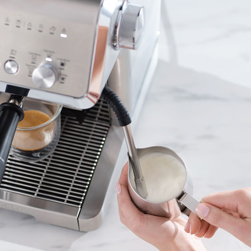 德龙(Delonghi)咖啡机意式半自动美式家用冷萃 豆粉两用 19Bar泵压 升级蒸汽细杆奶泡系统全EC9555.M高清大图