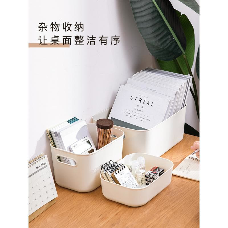 家柏饰(CORATED)收纳筐塑料零食收纳盒子有盖储物盒储物箱收纳箱整理箱家用收纳篮图片