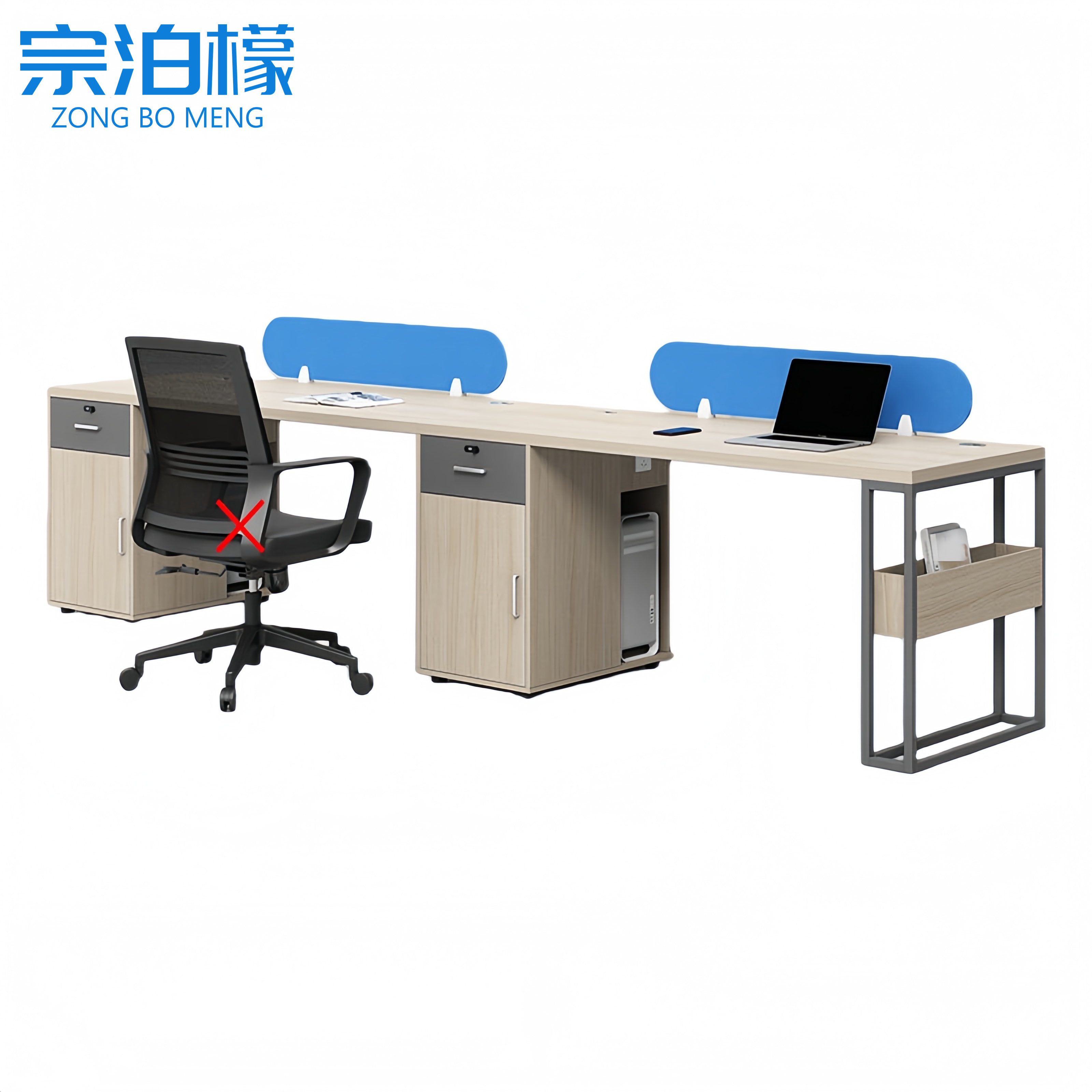 宗泊檬职员桌办公桌高清大图