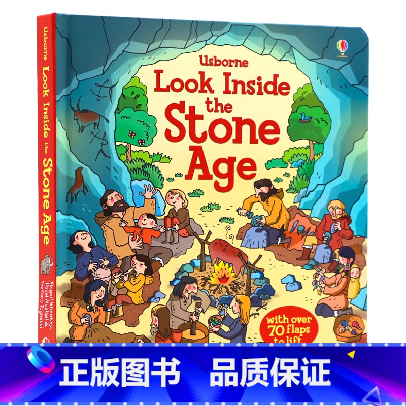 【正版】Usborne看里面系列翻翻书 走进石器时代 英文原版绘本 Look Inside the Stone A