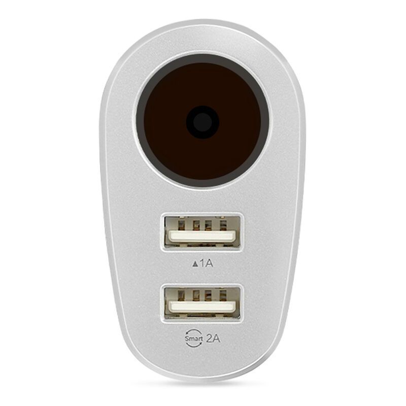 品胜 多功能车充单双USB车载手机充电器车用点烟器一拖三多功能充电插头高清大图
