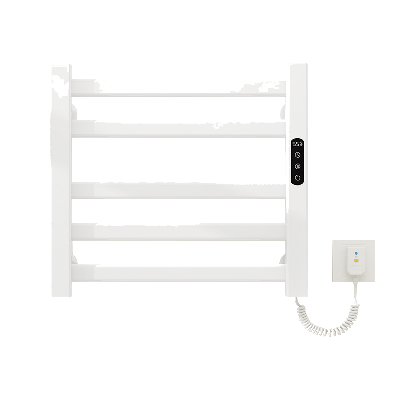 SIOYIE芯毅 智能电热毛巾架家用浴室卫生间毛巾杆电加热恒温浴巾烘干置物架免打孔安装R308(自行安装) 白色【左线】