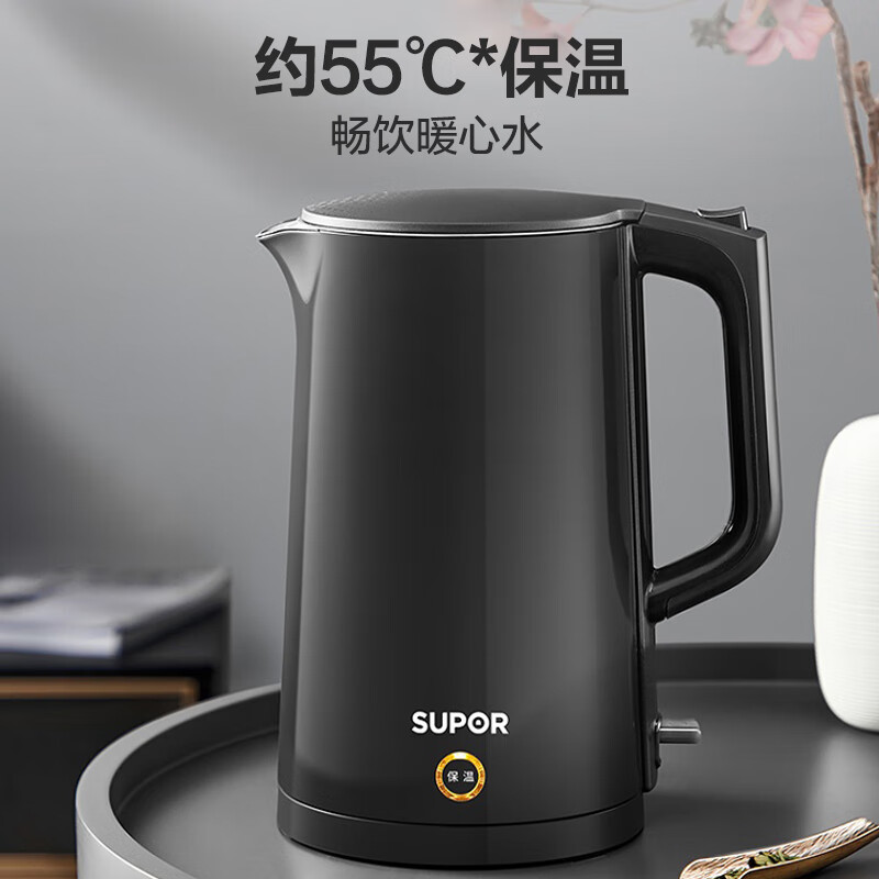 苏泊尔(SUPOR)一键保温双层无缝内胆 1.7L大容量 电水壶SW-17S15A高清大图