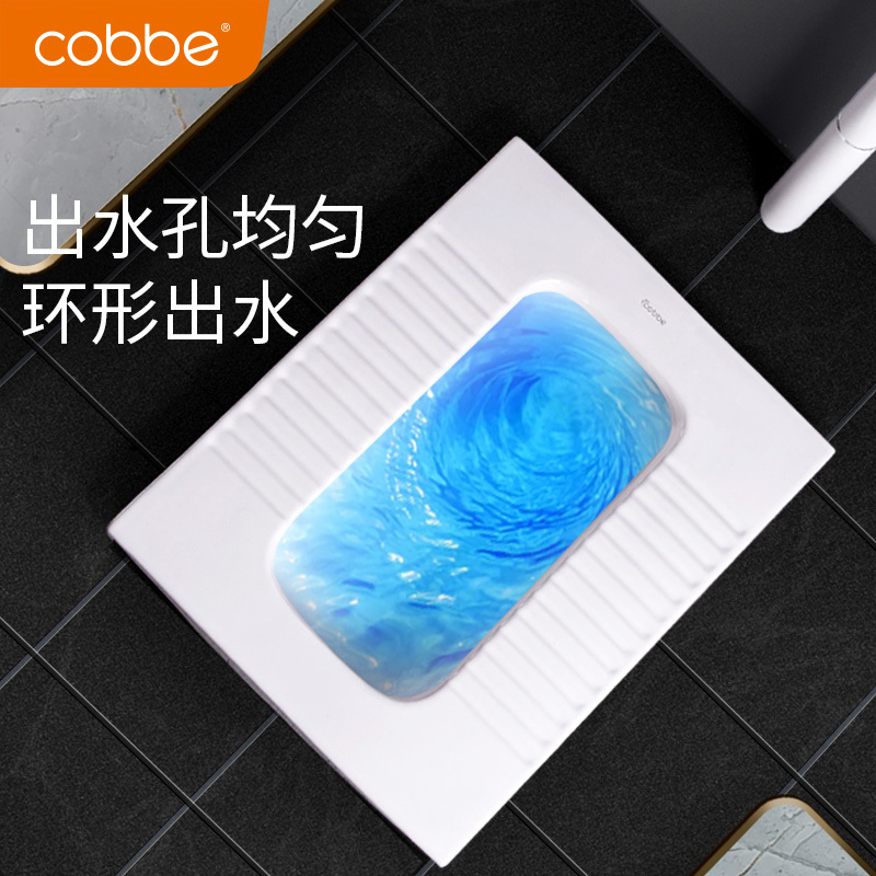 卡贝蹲便器蹲坑式家用马桶水箱套装便池卫生间厕所防臭大便盆蹲厕