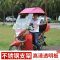 电动车雨棚蓬摩托车雨棚不锈钢挡风遮阳雨伞新款电瓶车防晒遮雨罩 普通铁支架款-蓝色 车子有后视镜款