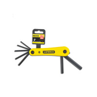 工具库 史丹利Stanley 7件套公制折叠式内六角扳手69-262-23C 2.5-10mm 7件套