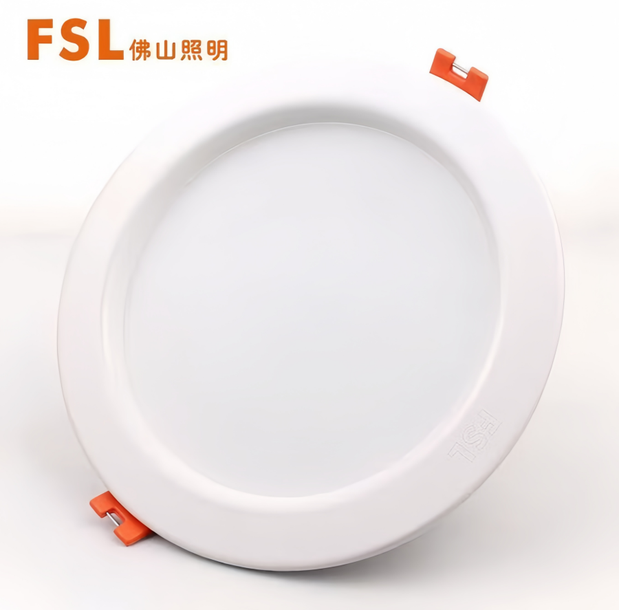 佛山照明(FSL)LED筒灯嵌入式天花灯铝材全白 开孔160-170mm6寸20W 暖白4000K