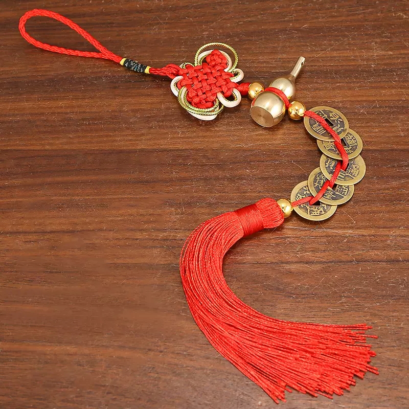 家柏饰(CORATED)铜葫芦挂饰摆件五帝钱葫芦摆饰高清大图