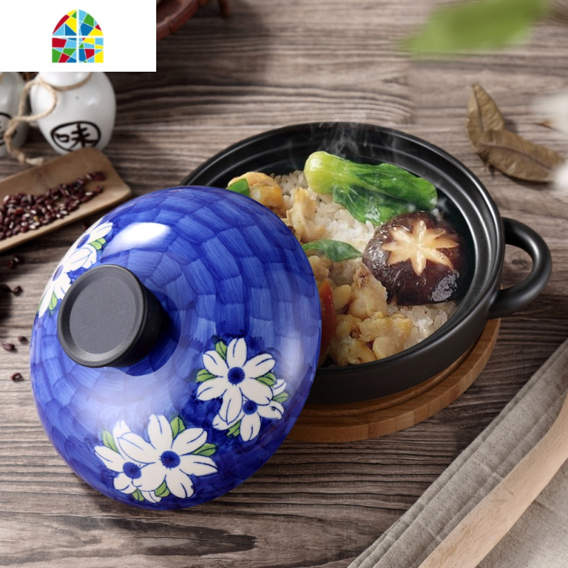 陶瓷炖锅汤锅煲汤家用明火燃气煤气灶专用小号耐石砂锅06284.